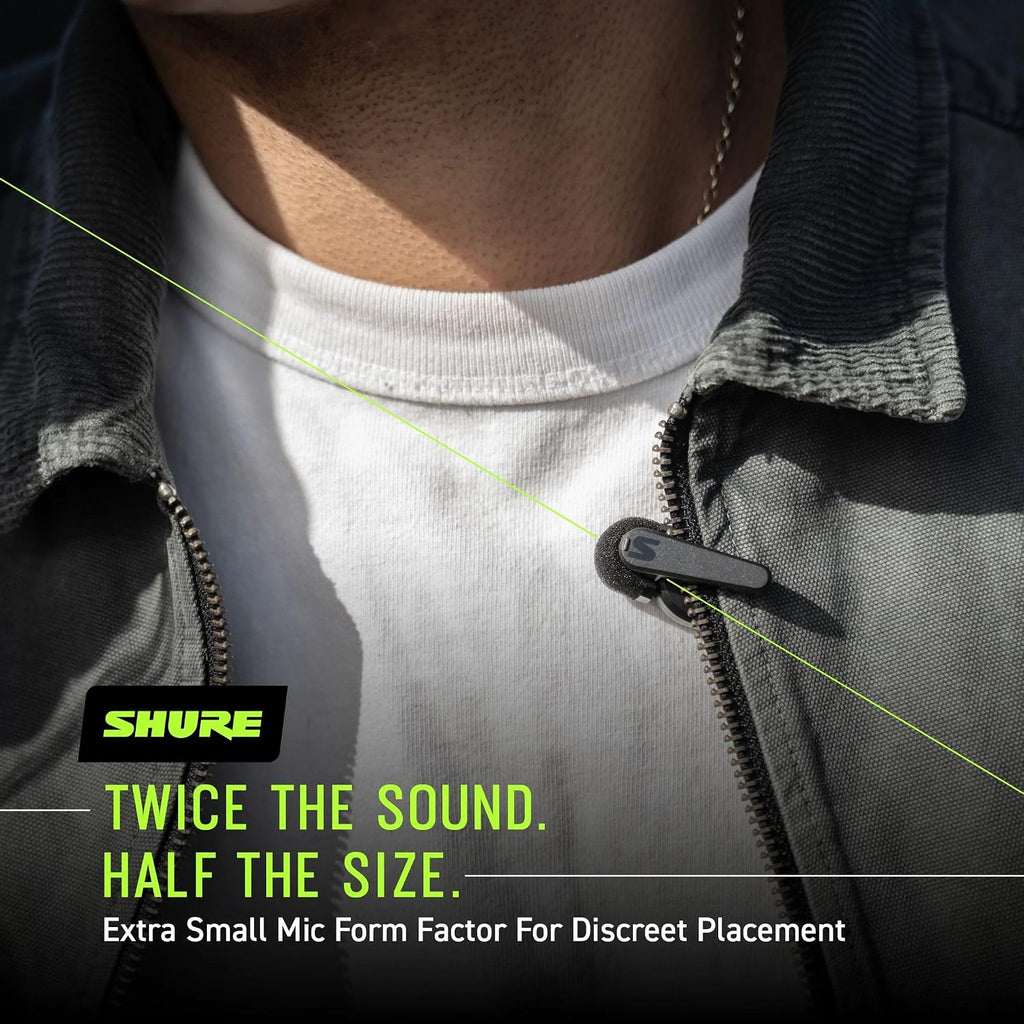 Shure MoveMic Two Kit, Pro Wireless Lavalier Microphones with Camera Receiver for DSLR, iPhone, Android, Mac, PC, 24-Hour Charge (MV-Two-KIT-Z7)