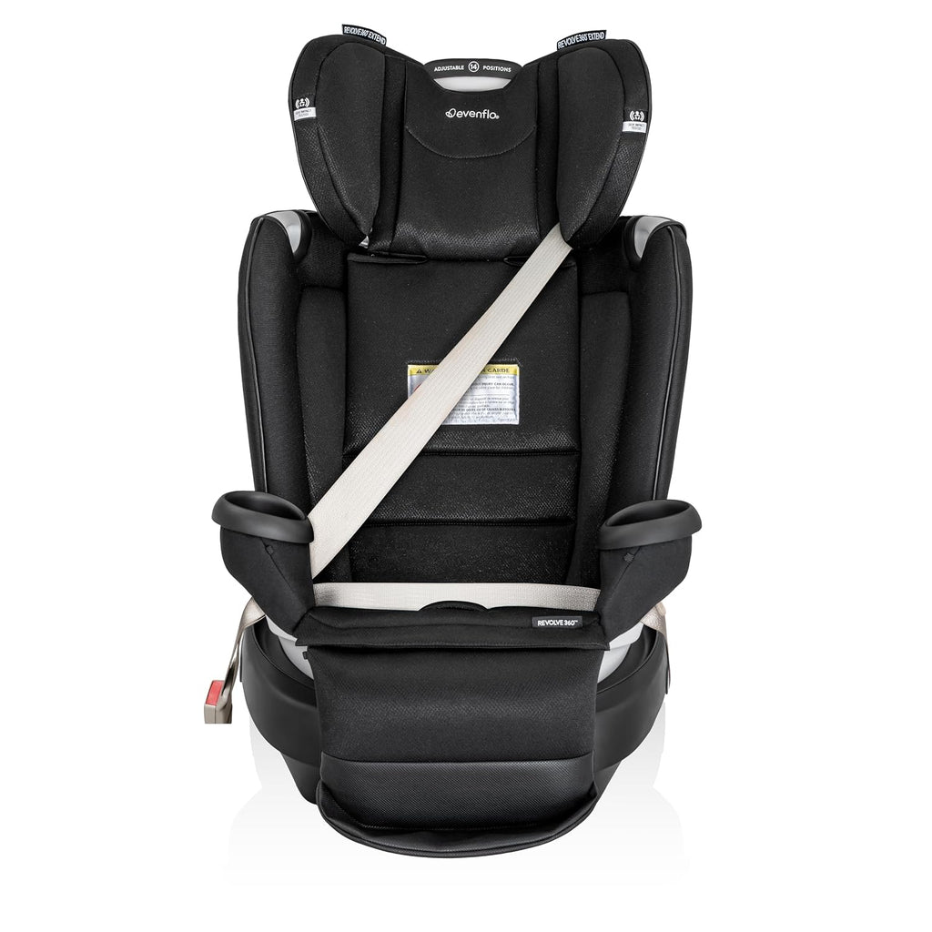 Evenflo Gold Revolve360 Extend All-in-One Rotational Car Seat with SensorSafe (Onyx Black)