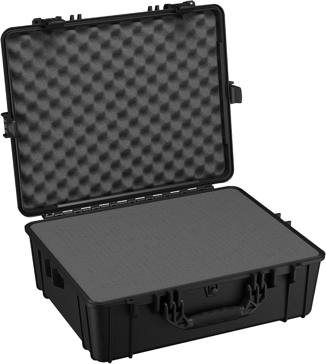 Condition 1 25' Large Waterproof Hard Case Model 839 with Foam, Portable Protective Storage Box for Travel, Hunting, Military, Tactical, Made in USA, 24.50'x 19.46'x8.41' Black