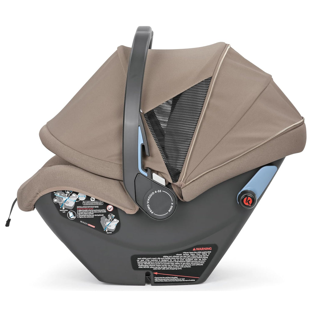 Peg Perego Primo Viaggio Nido - Rear Facing Infant Car Seat - Includes Base with Load Leg & Anti-Rebound Bar - for Babies 4 to 30 lbs - Made in Italy - Pine Bark