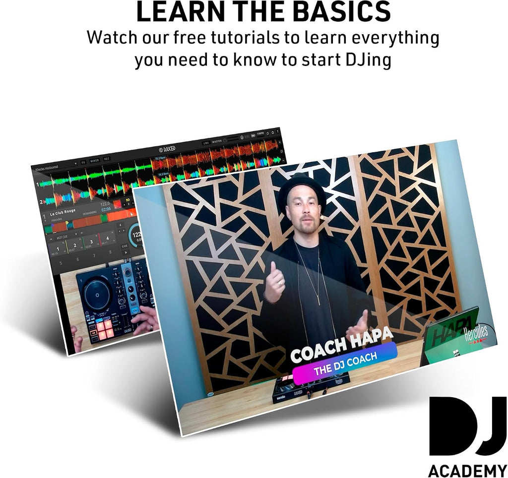 Hercules DJControl Inpulse 200 MK3 – Ideal DJ Controller to Start DJing – Software and Tutorials Included – Spotify and Apple Music streaming with Serato DJ Lite