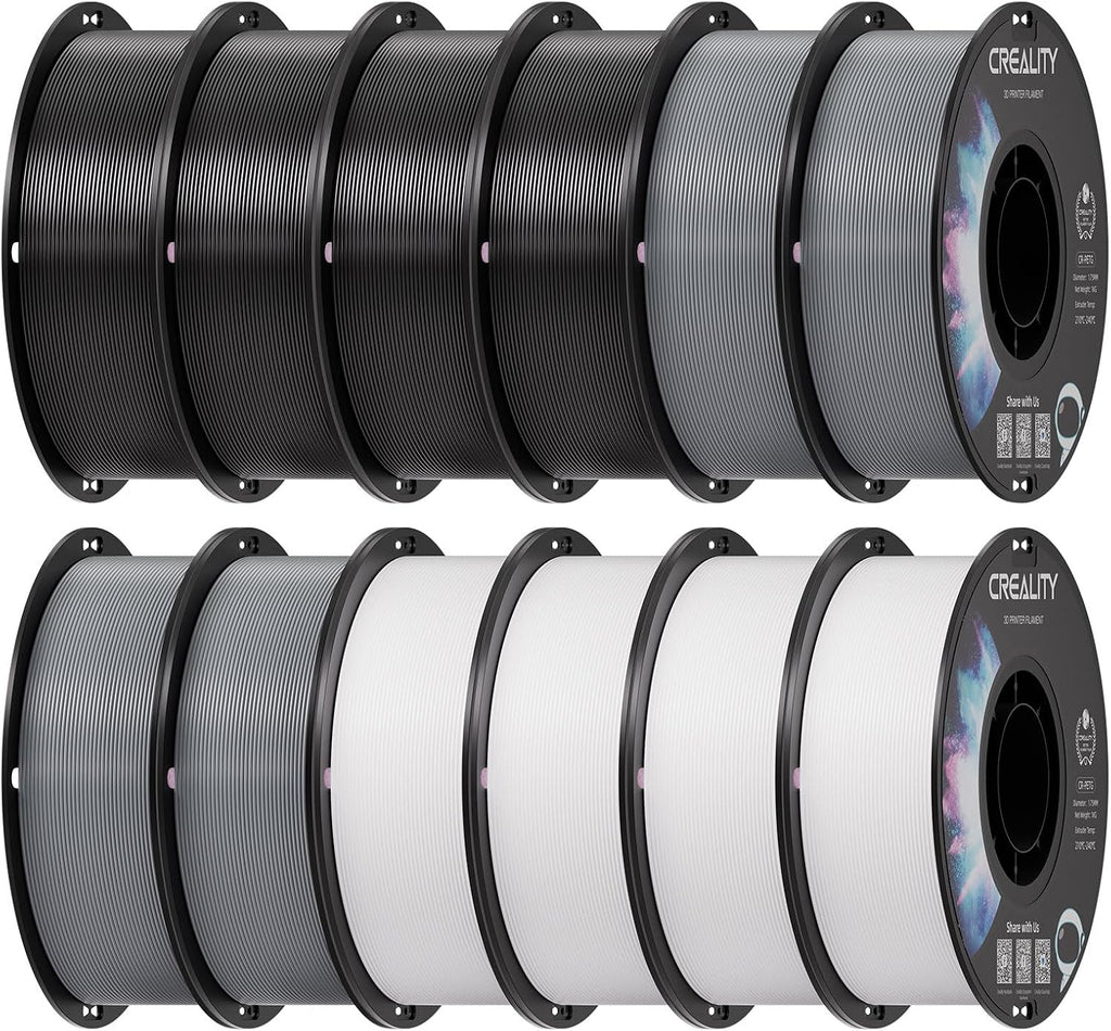 Creality PETG 3D Printer Filament 12 kg, Excellent Toughness High Precision, Odorless Non-Toxic Moistureproof, Glossy PETG Filament 1.75mm for 3D Printer