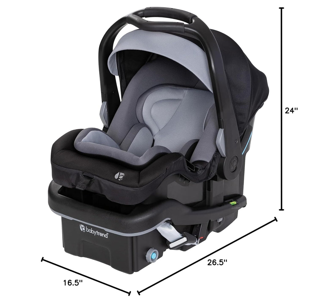 Baby Trend Secure-Lift Infant Car Seat, Dash Black – Compact Lightweight Carrier, Infant Comfort Cushioning, Adjustable Harness Fit