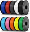 Inslogic PETG Pro Pre-Dried 3D Printer Filament 1.75mm, High-Speed PETG Filament, Stronger Toughness, Compatible with FDM Printers, 10 Colors, 10kg Total, 10×1kg