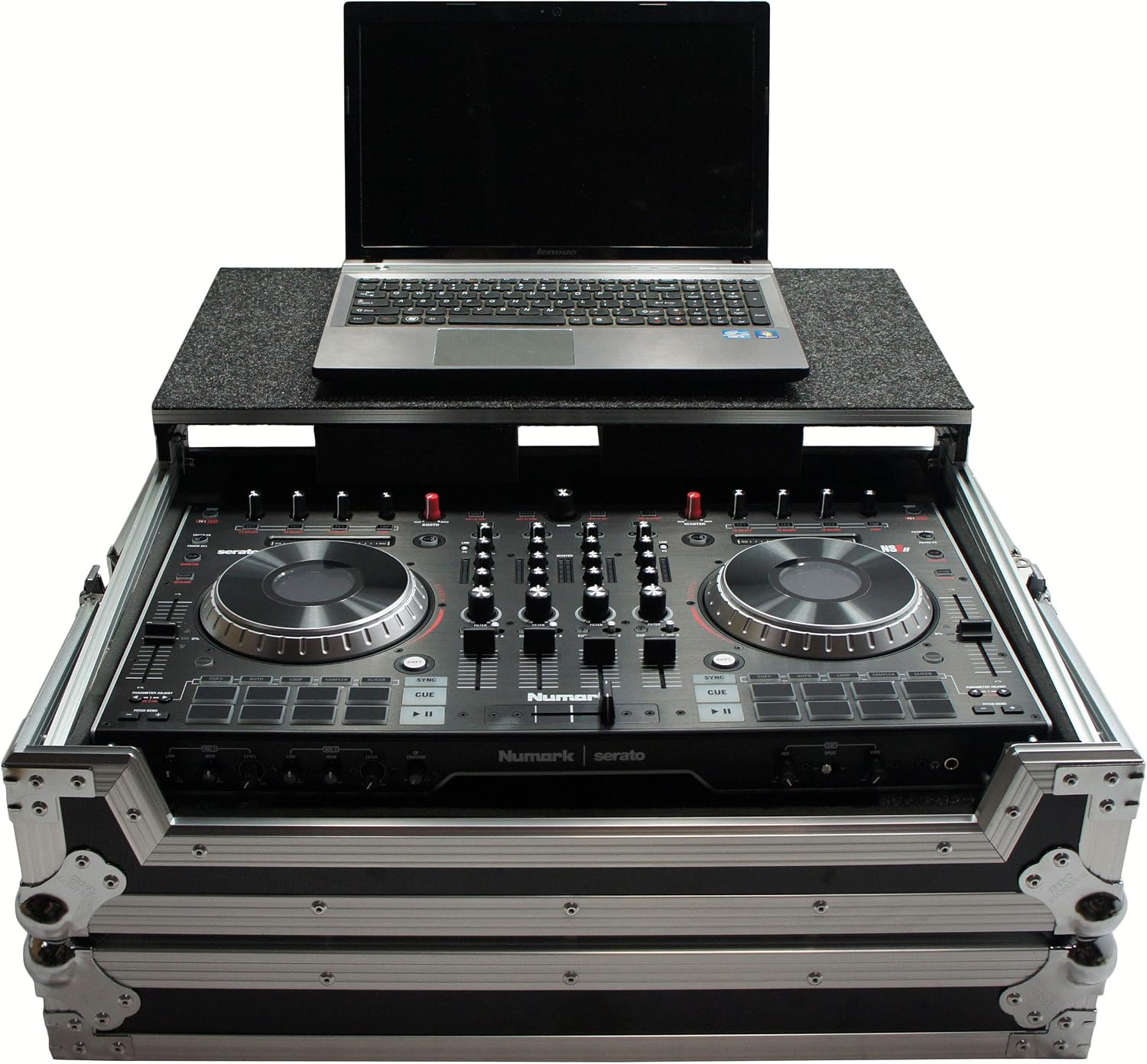 Harmony Audio HCNS6IILT Flight Glide Laptop Stand DJ Custom Case Compatible with Numark NS6 II