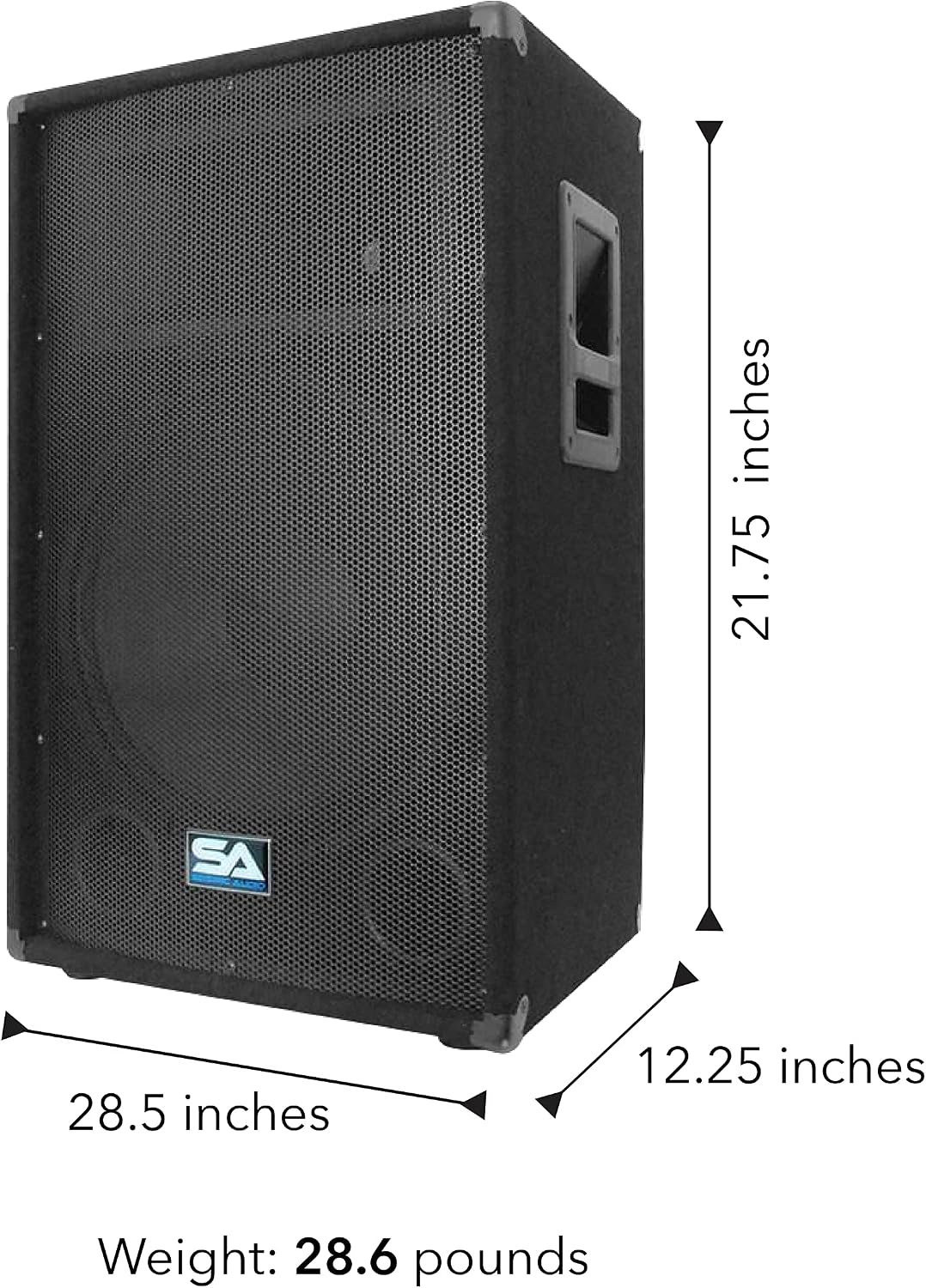 Seismic Audio - 15 Inch PA DJ Speaker 350 Watts PRO Audio - Mains, Monitors, Bands, Karaoke, Churches, Weddings