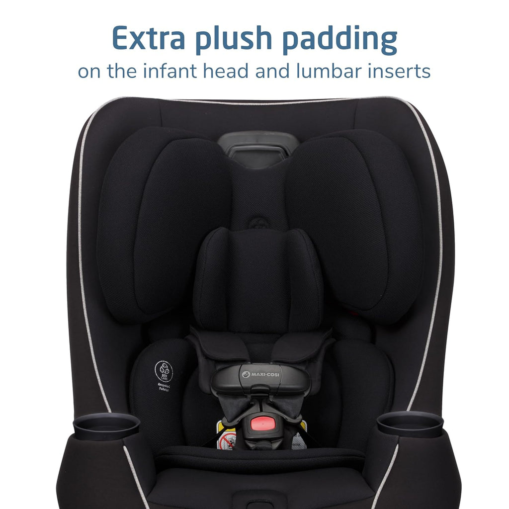 Maxi-Cosi Pria Max 3-in-1 Convertible Car Seat, Infant to Toddler Car Seat, ClipQuick Magnetic Chest Clip, Quick-Install Latch, Machine-Washable Cover, 5-100 lbs, Caspian Caviar