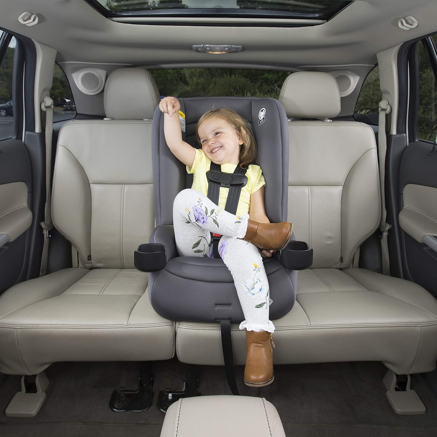 Safety 1st Jive 2-in-1 Convertible Car Seat, Rear Facing Car Seats for Babies (5-40 lbs, 19-40'), Forward Facing Carseat for Toddlers (22-65 lbs, 29-49'), Night Horizon