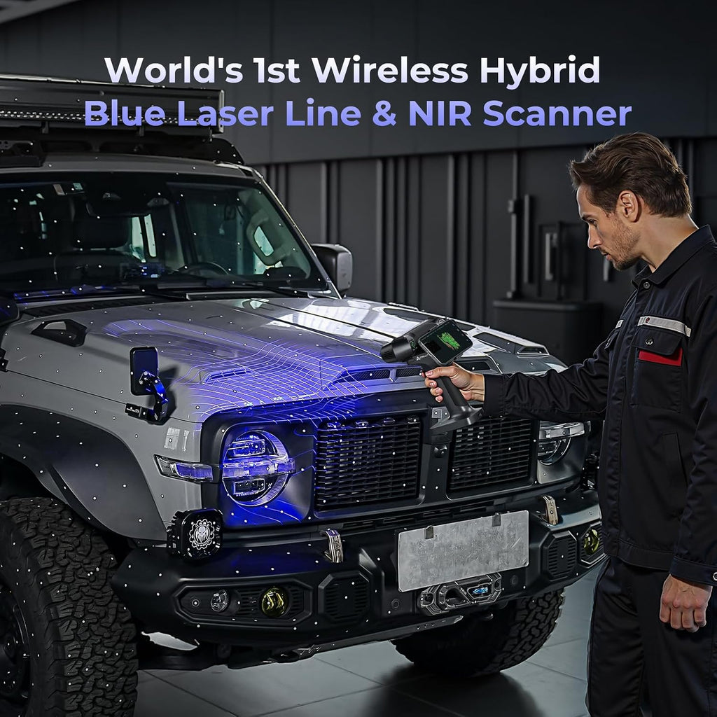 Creality 3D Scanner Raptor X for 3D Printing, 60fps, 34 Cross Blue Laser & NIR, WiFi 6 Handheld Scanner, 0.02mm Accuracy, 24-Bit Full-Color Scanning for iOS/Android/Win/macOS