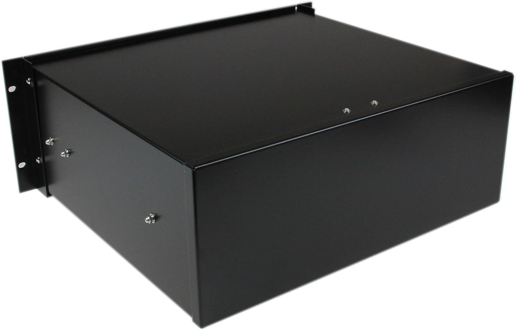 StarTech.com 4U Rack Mount Drawer - 55 lb (25 kg) - 4U Steel Storage Rack Drawer for 19' AV / Sever / Network Equipment Rack or Cabinet (4UDRAWER) Black