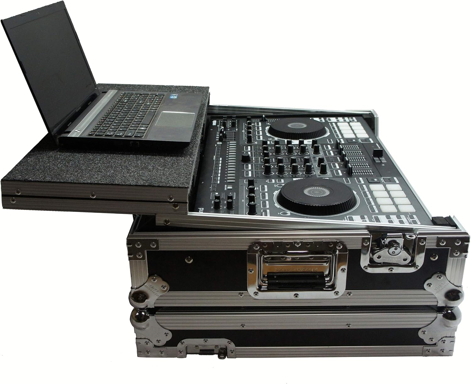 Harmony Audio HCDJ808LT Flight Glide Laptop Stand DJ Custom Case Compatible with Roland DJ-808
