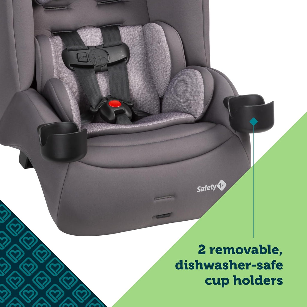 Safety 1st Jive 2-in-1 Convertible Car Seat, Rear Facing Car Seats for Babies (5-40 lbs, 19-40'), Forward Facing Carseat for Toddlers (22-65 lbs, 29-49'), Night Horizon