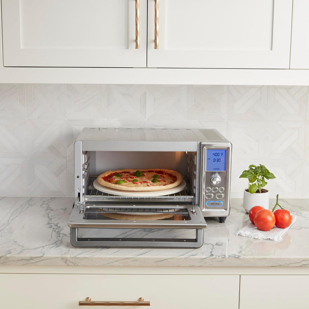 Cuisinart Chef's Convection Toaster Oven, 1800-Watt Electric Oven with 15 Cooking Functions, Fits 13' Pizza, 9'x13' Baking Pan, and Full-Size Chicken, Nonstick Interior, TOB-260N1NAS, Stainless Steel