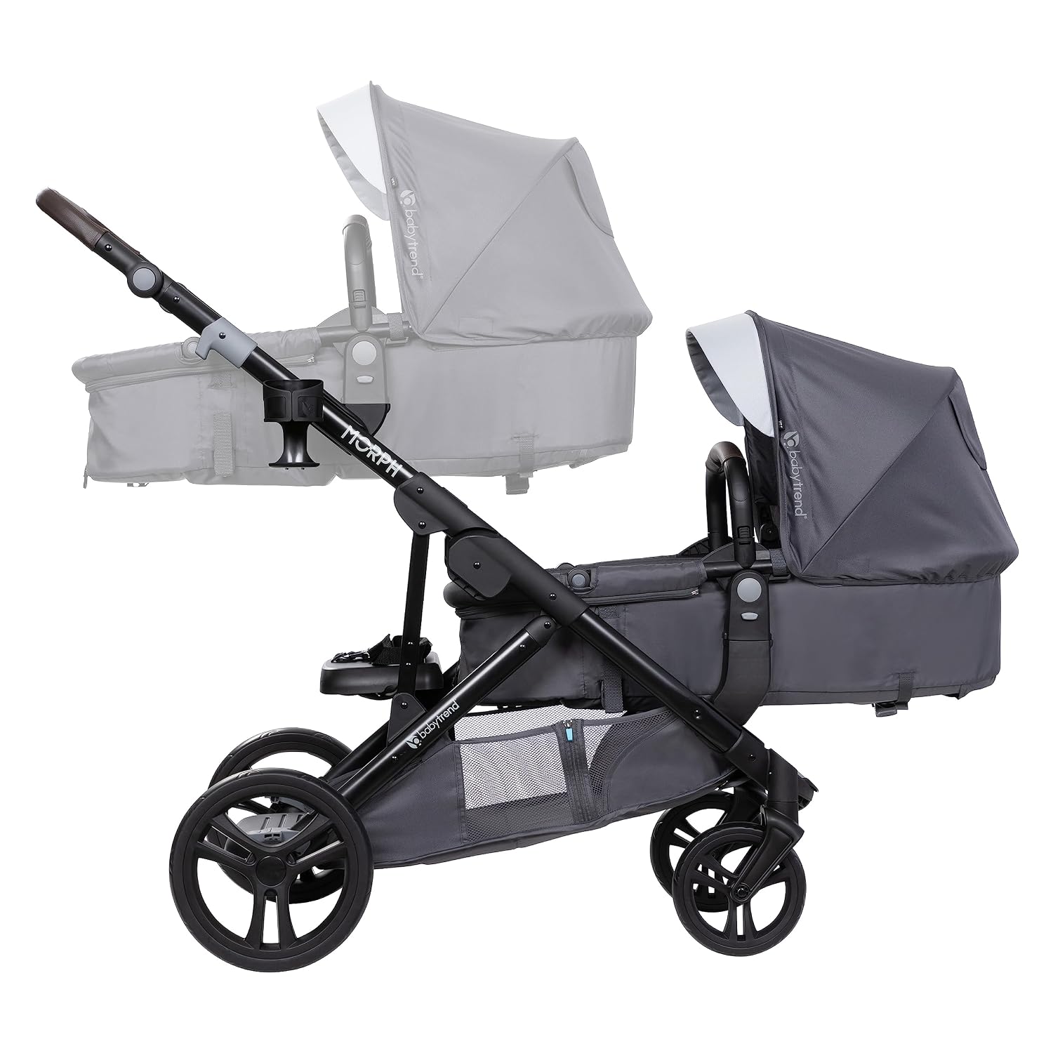 Baby Trend Morph Single to Double Stroller Second Seat, Dash Grey