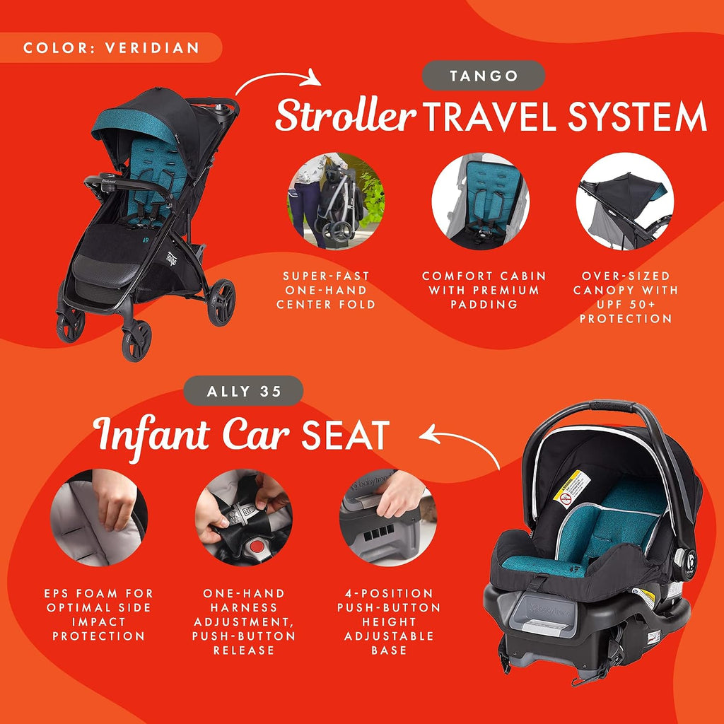 Baby Trend Tango™ Stroller Travel System with Ally™ Infant Car Seat, Veridian