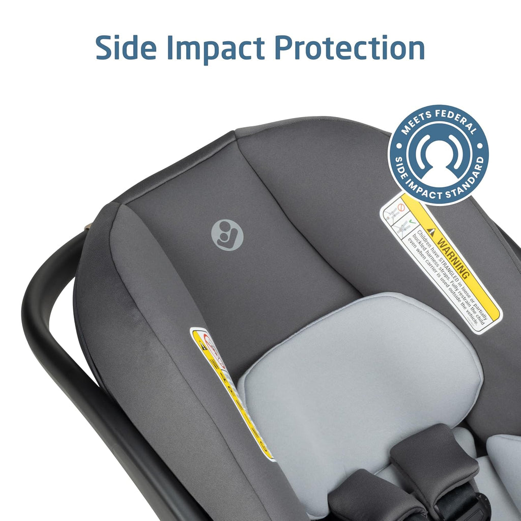 Maxi-Cosi Mico Pro Infant Car Seat, Baby Travel Seat with Adjustable Base, Stroller-Ready, Easy-Install Latch, Lightweight Design, Fits 4–30 lbs, Sea Salt