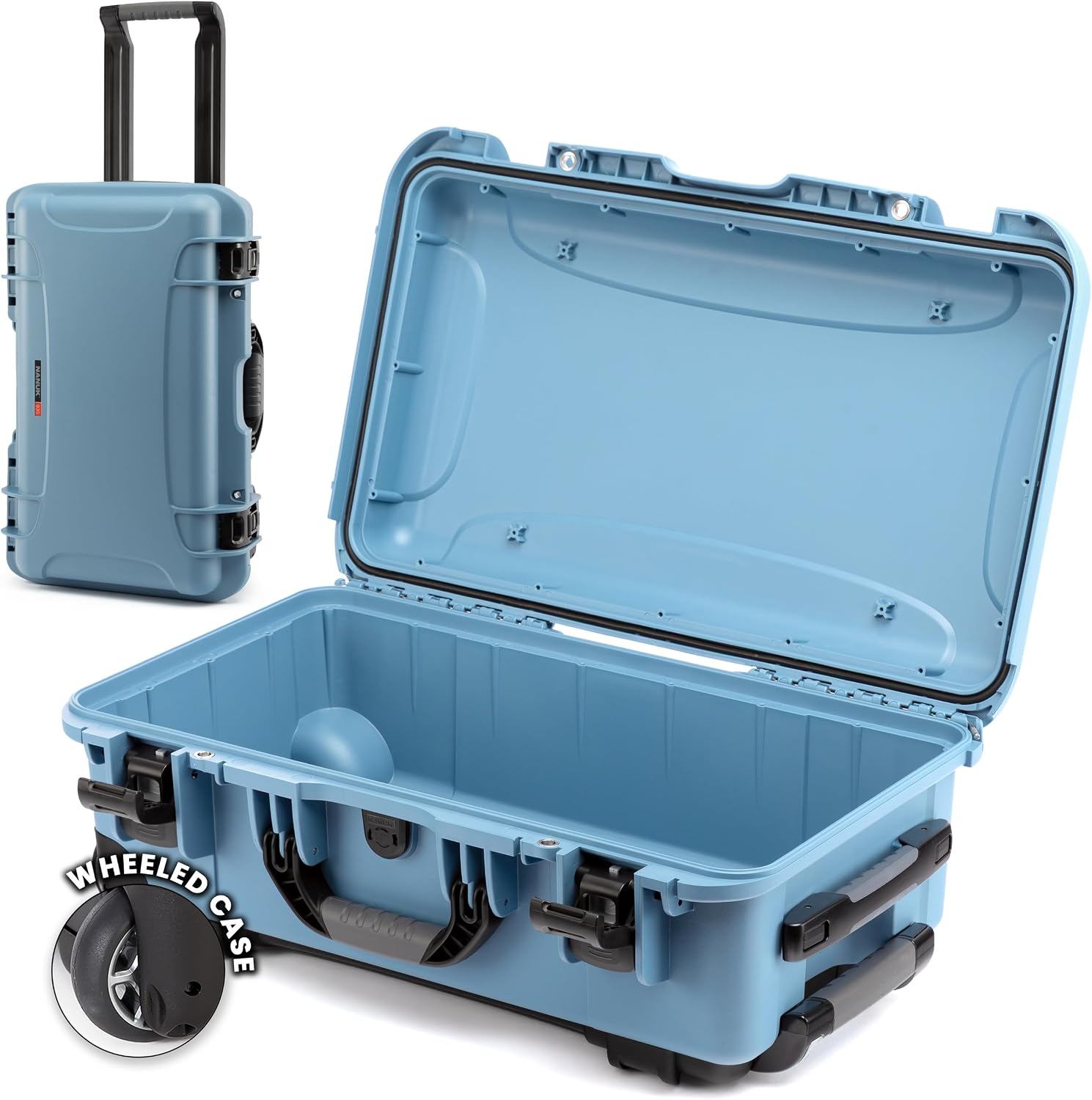 NANUK 935 Hard Case – Waterproof Equipment Case with Wheels, 22' x 14' x 9' – Dustproof and Impact Resistant, Airline Carry-On Approved – Cyan