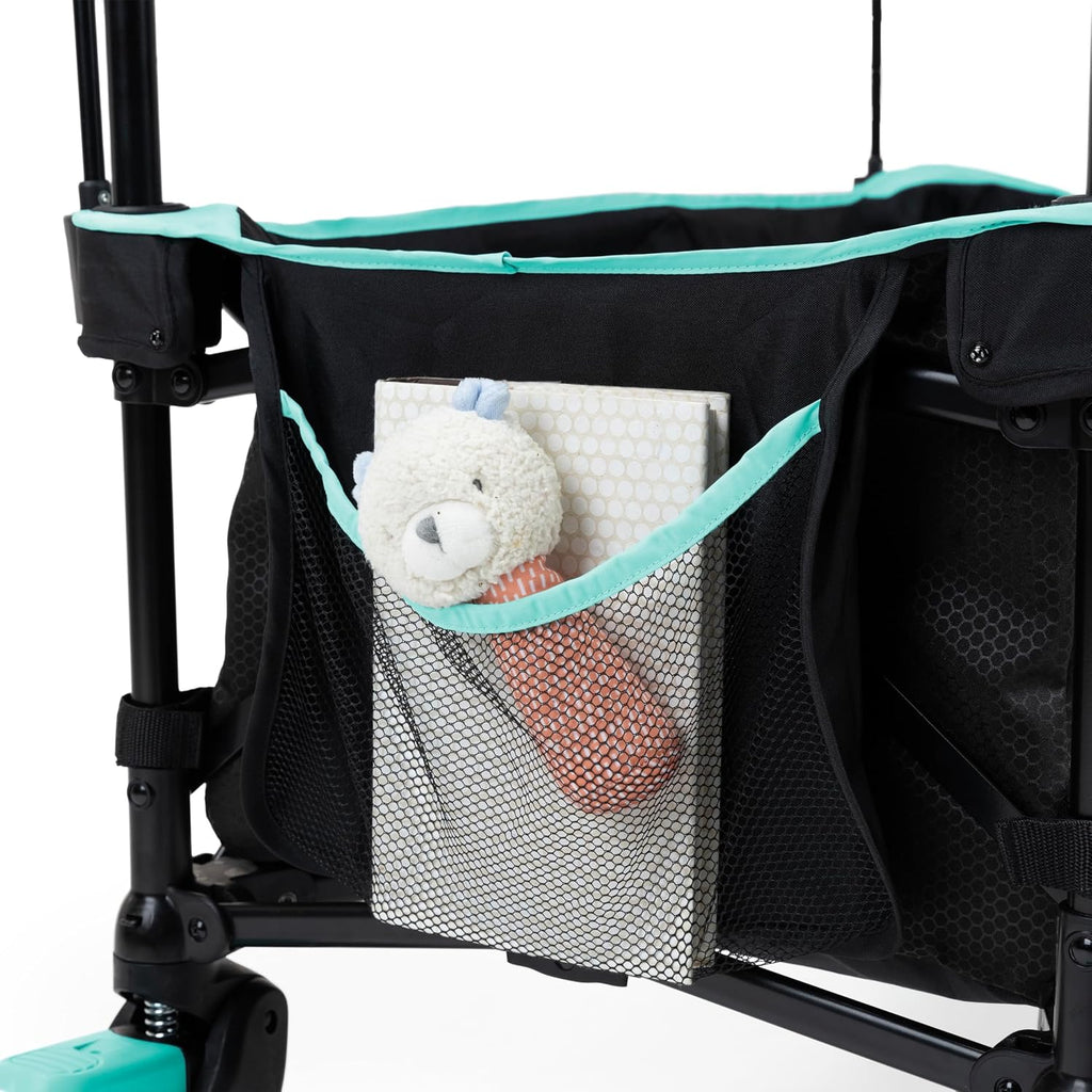 Ingenuity Ingenuity Pop 'N Ride Lightweight Stroller Wagon - Face-to-Face Seats for 2 with 3-Point Harnesses & Sun Canopy