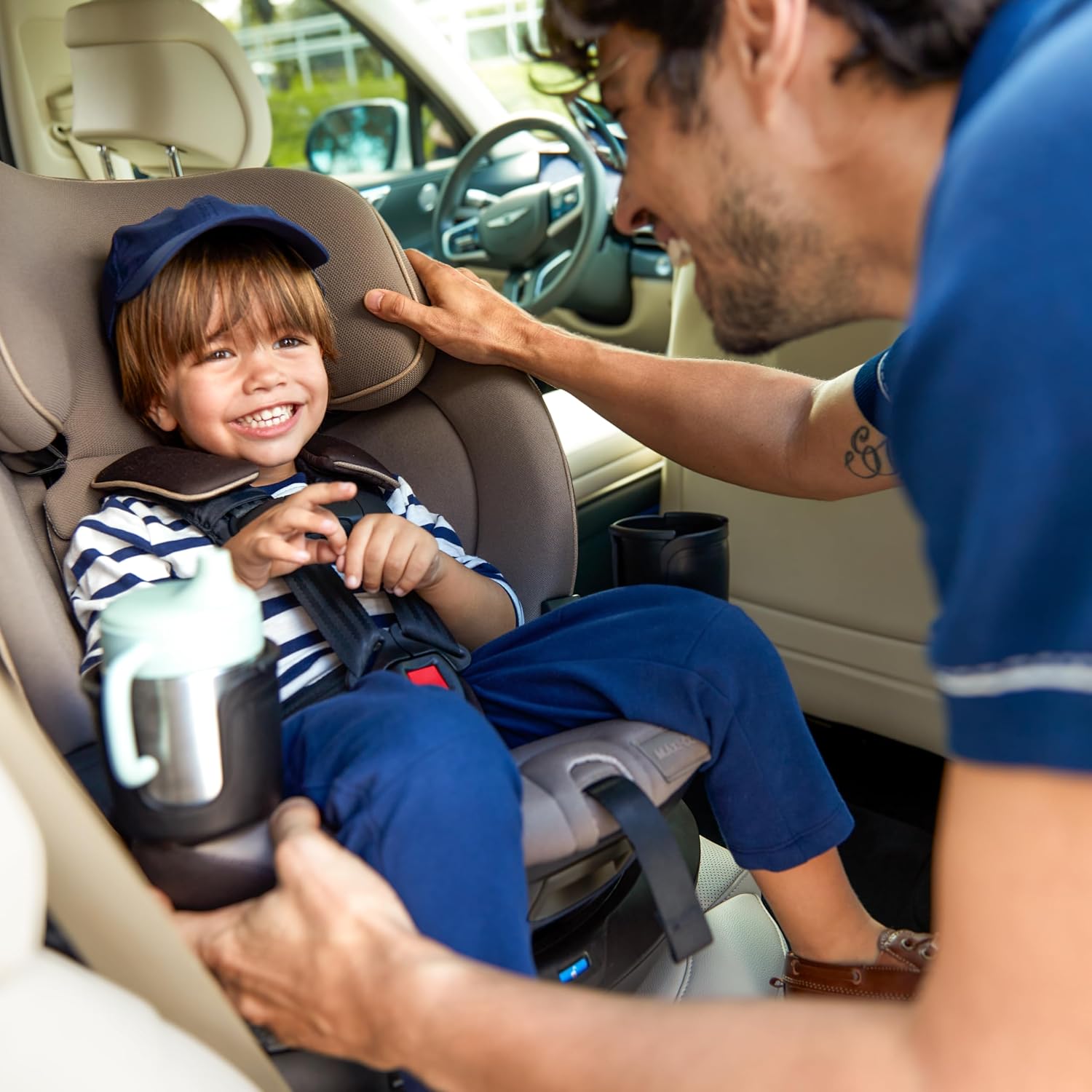Maxi-Cosi Andi 360 Rotating All-in-One Baby Convertible Car Seat, Rear Facing, Forward Facing Infant Toddler Booster, Easy Rotation, Tension System, Harness Adjust, Escargot