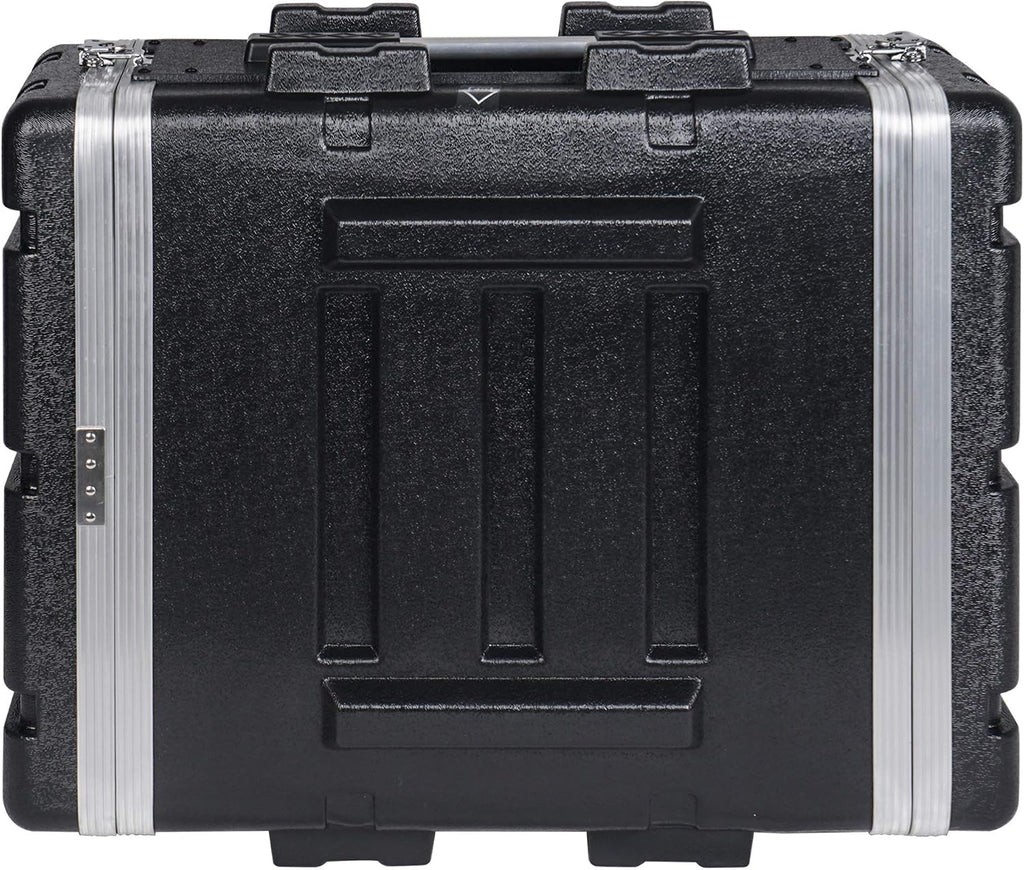 Sound Town Lightweight 4U PA DJ Rack/Road Case with ABS Construction, 19' Depth and Heavy-Duty Latches (STRC-A4U)