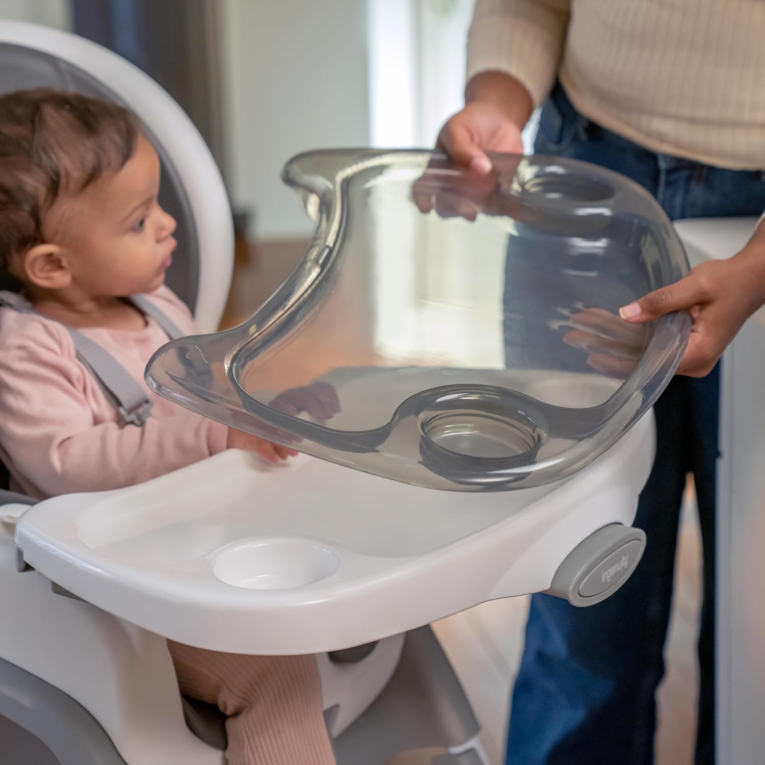 Ingenuity SmartClean Trio Elite 3-in-1 Convertible Baby High Chair, Toddler Chair, and Dining Booster Seat, For Ages 6 Months and Up, Unisex - Slate