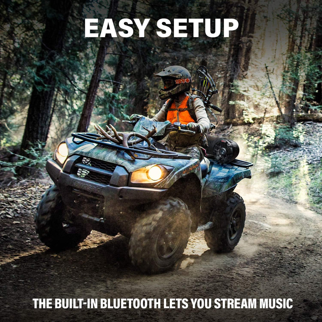 BOSS Audio Systems ATVB6.5R ATV UTV Weatherproof Sound System - 6.5 Inch Speakers, 1 Inch Tweeters, Built-in Amplifier, Bluetooth, Rechargeable Battery, Easy Installation for 12 Volt Vehicles