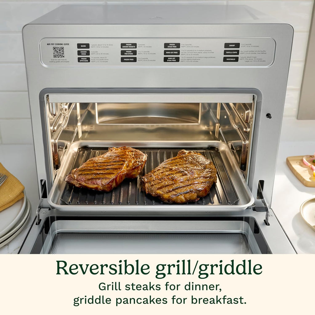 Cuisinart 15-in-1 Extra-Large Digital Air Fryer Oven with 9'x13' 2-in-1 Pan, Air Fry 4 Lbs of Wings, Cook a 13 Lb Turkey or 5+ Lb Chicken, Toast 9 Slices of Bread, and Bake a 13' Pizza, TOA-112