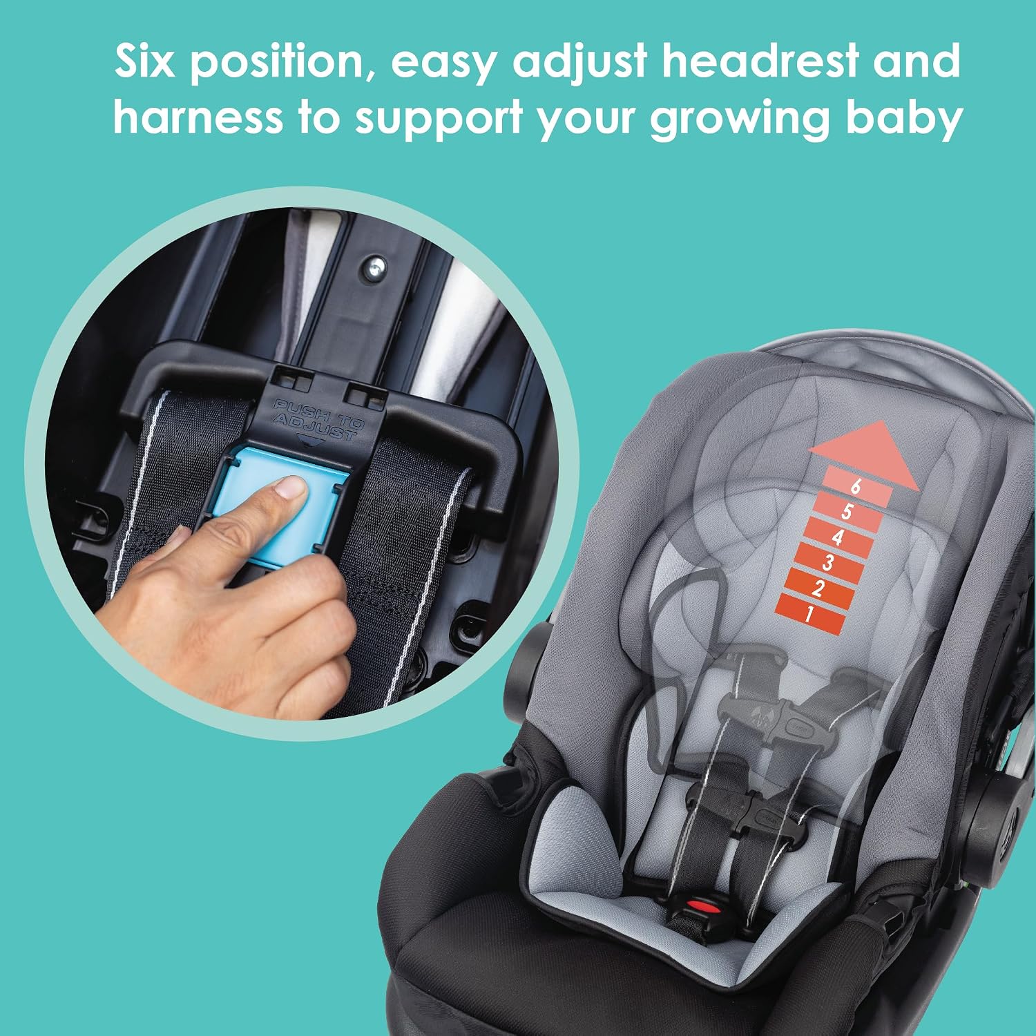 Baby Trend Tango PRO Travel System with Secure-Lift Infant Car Seat, Dash Black