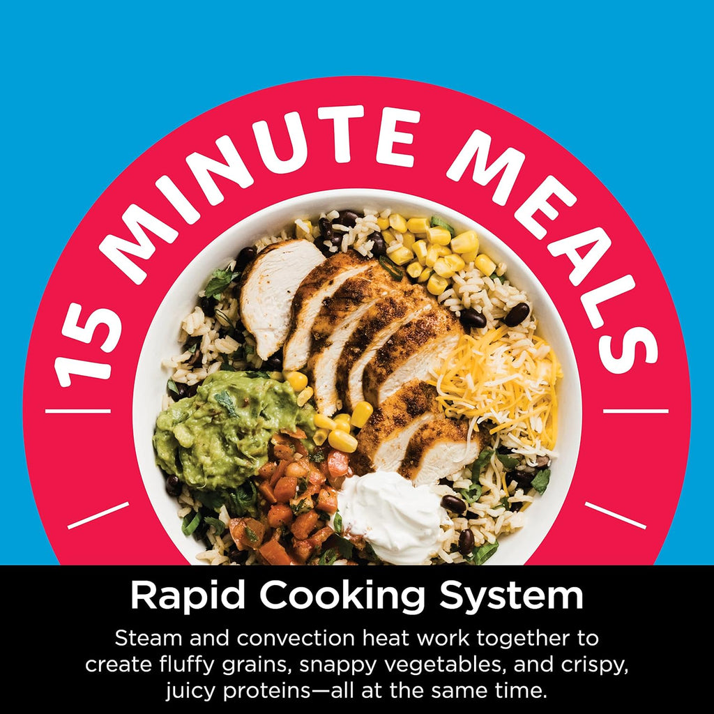 Ninja SF301 Speedi Rapid Cooker & Air Fryer, 6-Quart Capacity, 12-in-1 Functions to Steam, Bake, Roast, Sear, Sauté, Slow Cook, Sous Vide & More, 15-Minute Speedi Meals All In One Pot, Sea Salt Gray