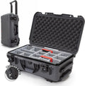 NANUK 935 Hard Case with Padded Divider – Waterproof Equipment Case with Wheels, 22' x 14' x 9' – Dustproof and Impact Resistant, Airline Carry-On Approved – Graphite