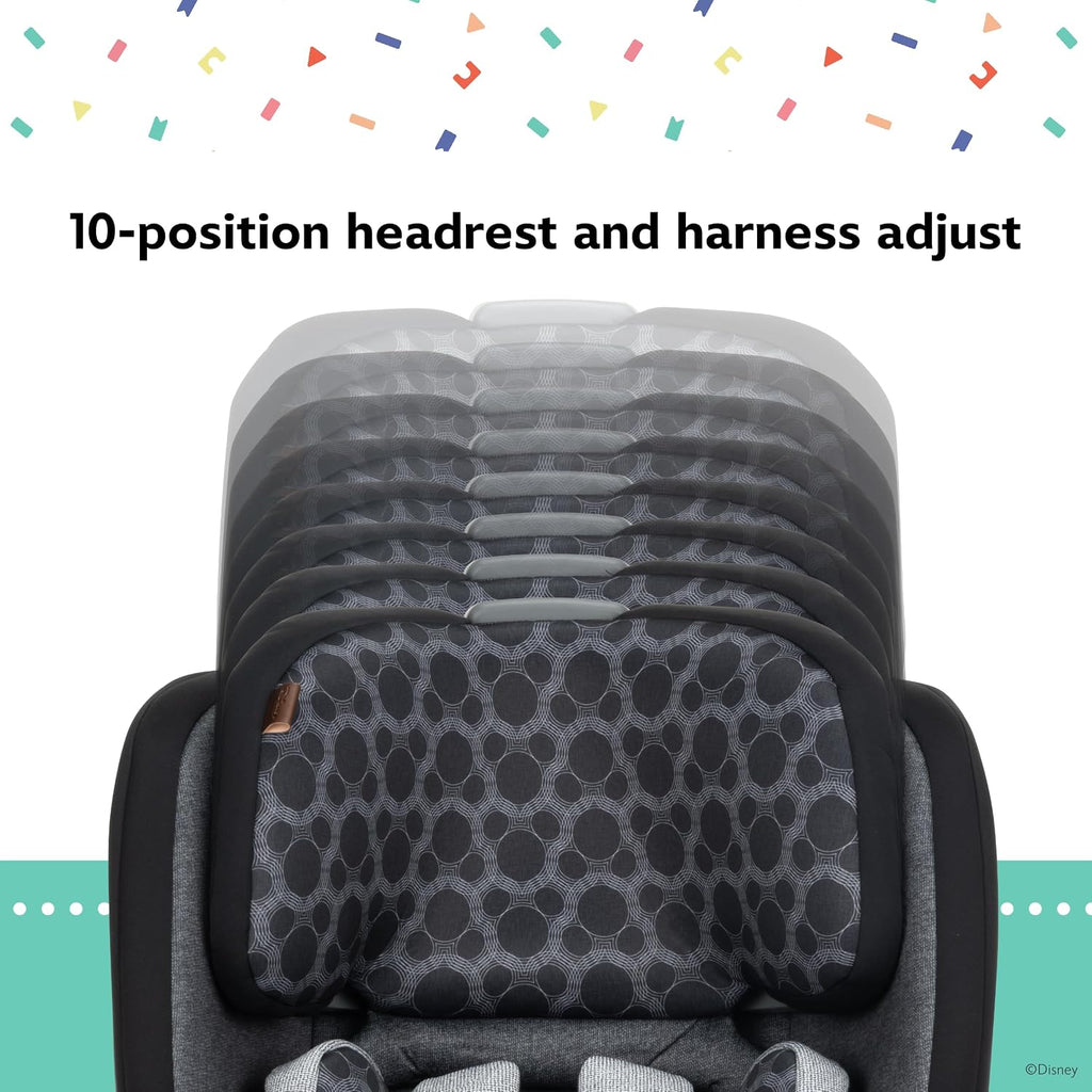 Disney Baby Turn and Go 360 Rotating All-in-One Convertible Car Seat, Vintage Mickey Mouse
