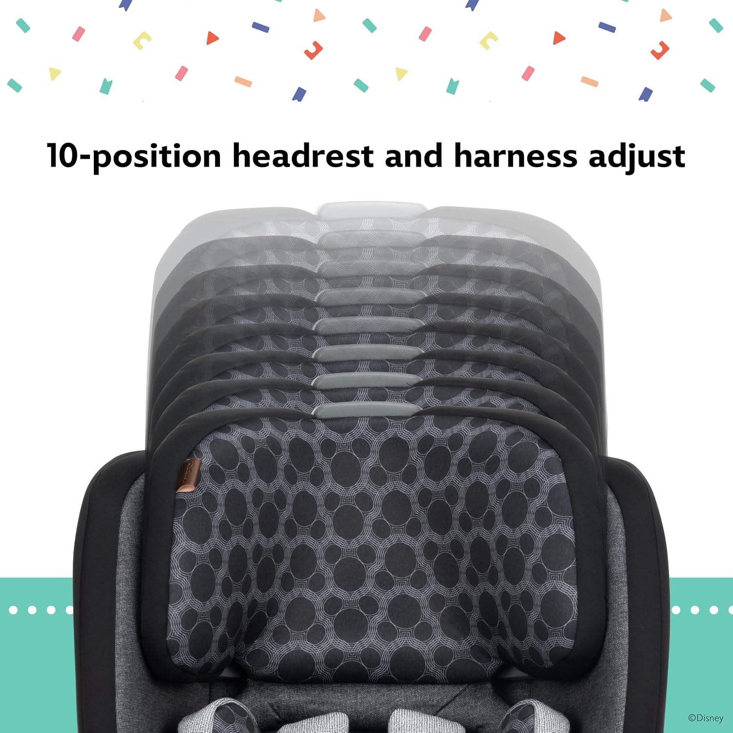 Disney Baby Turn and Go 360 Rotating All-in-One Convertible Car Seat, Vintage Mickey Mouse