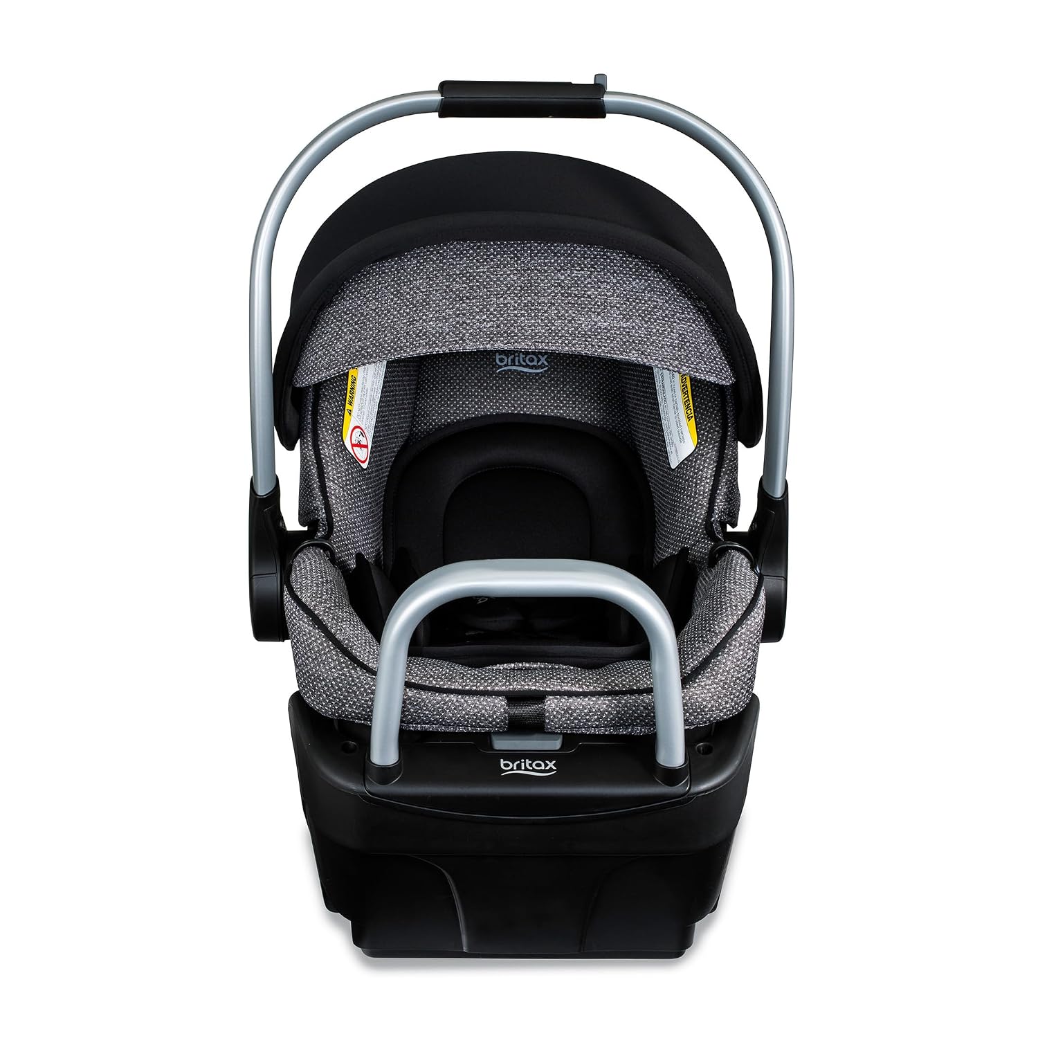 Britax Willow SC Infant Car Seat, Rear Facing Car Seat with Alpine Base, ClickTight Technology, RightSize System, Pindot Onyx