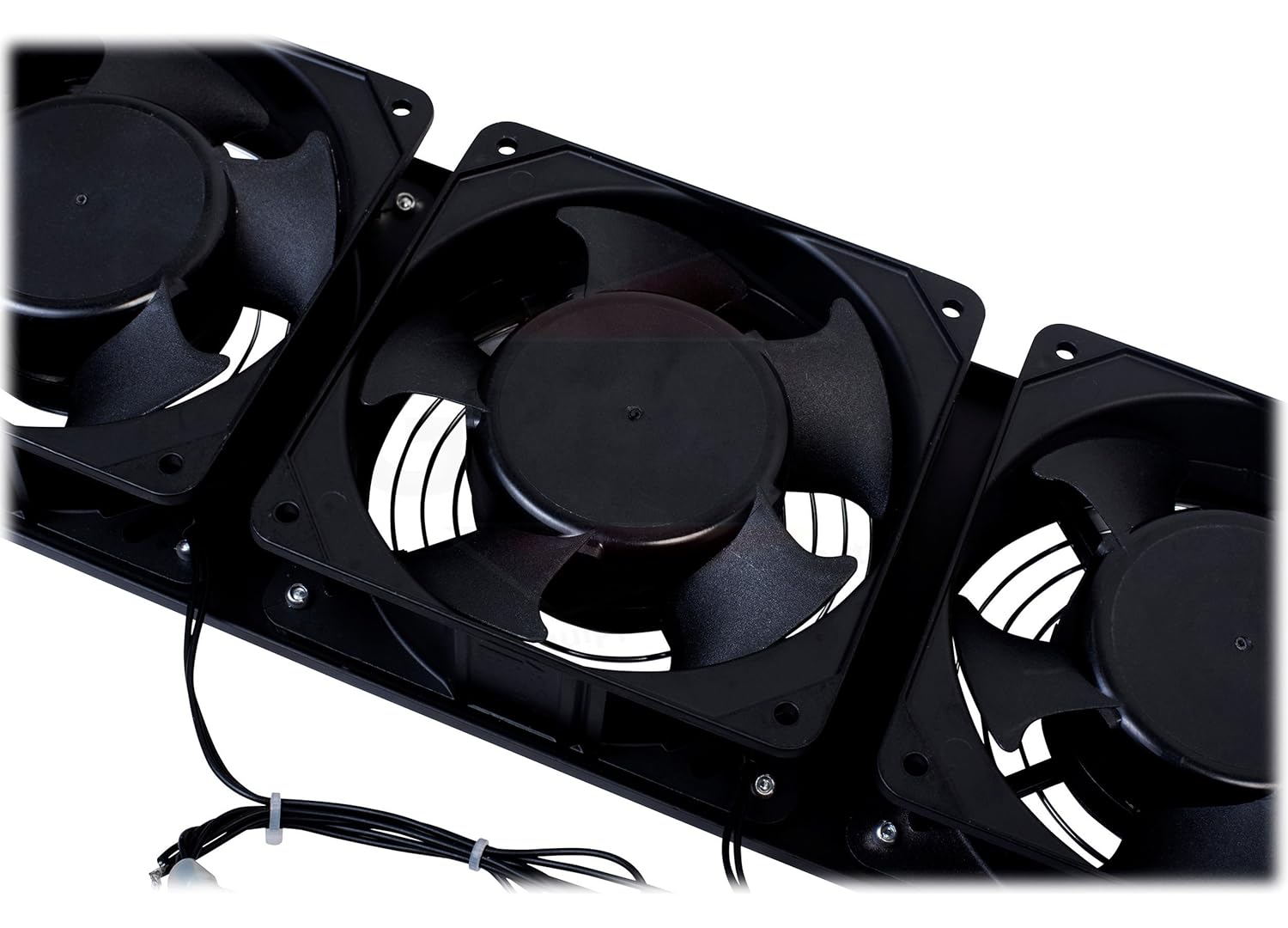 GRIFFIN Rackmount Exhaust Fan (UltraQuiet X Edition) 4-Pack– 3U Triple Cooling Fans, Keep Studio Audio Equipment Gear Cool – Rack Mount on Network IT System Server Rails – Temperature Control Panel