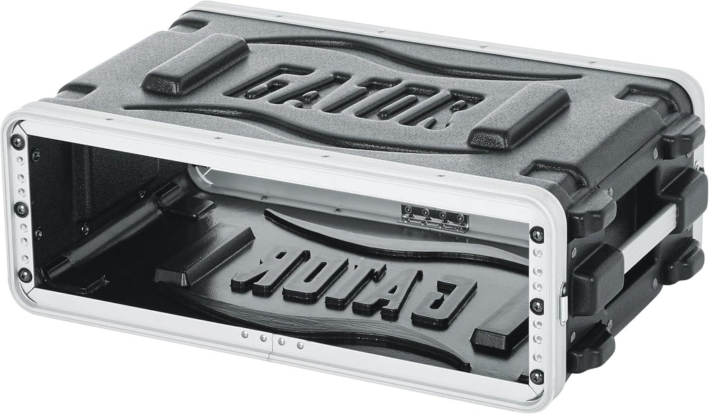 Gator Cases Lightweight Molded 3U Rack Case with Heavy Duty Latches, Shallow 14.25' Depth (GR-3S)