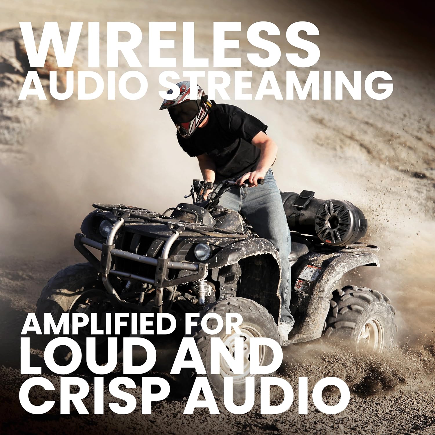 BOSS Audio Systems ATV85B ATV Speaker System - 8 Inch Speakers, 1.5 Inch Tweeters, Full Range Audio, Built-in Amplifier, Bluetooth Remote
