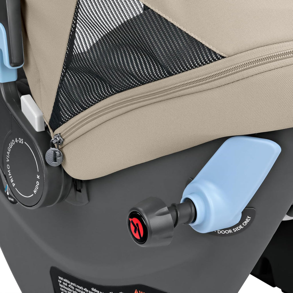 Peg Perego Primo Viaggio Nido - Rear Facing Infant Car Seat - Includes Base with Load Leg & Anti-Rebound Bar - for Babies 4 to 30 lbs - Made in Italy - Vanilla Blend