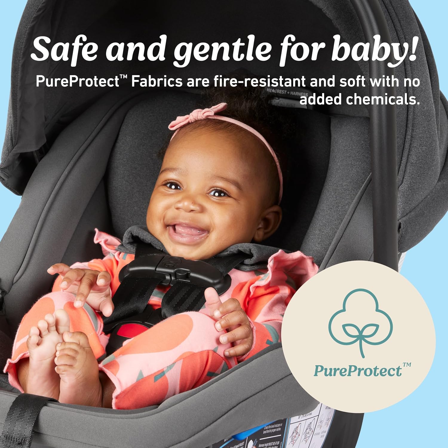 Graco® Gomax Infant Car Seat, Orchid Haze, Lightweight, Reclining Rear Facing Car Seat Installs with or Without a Base