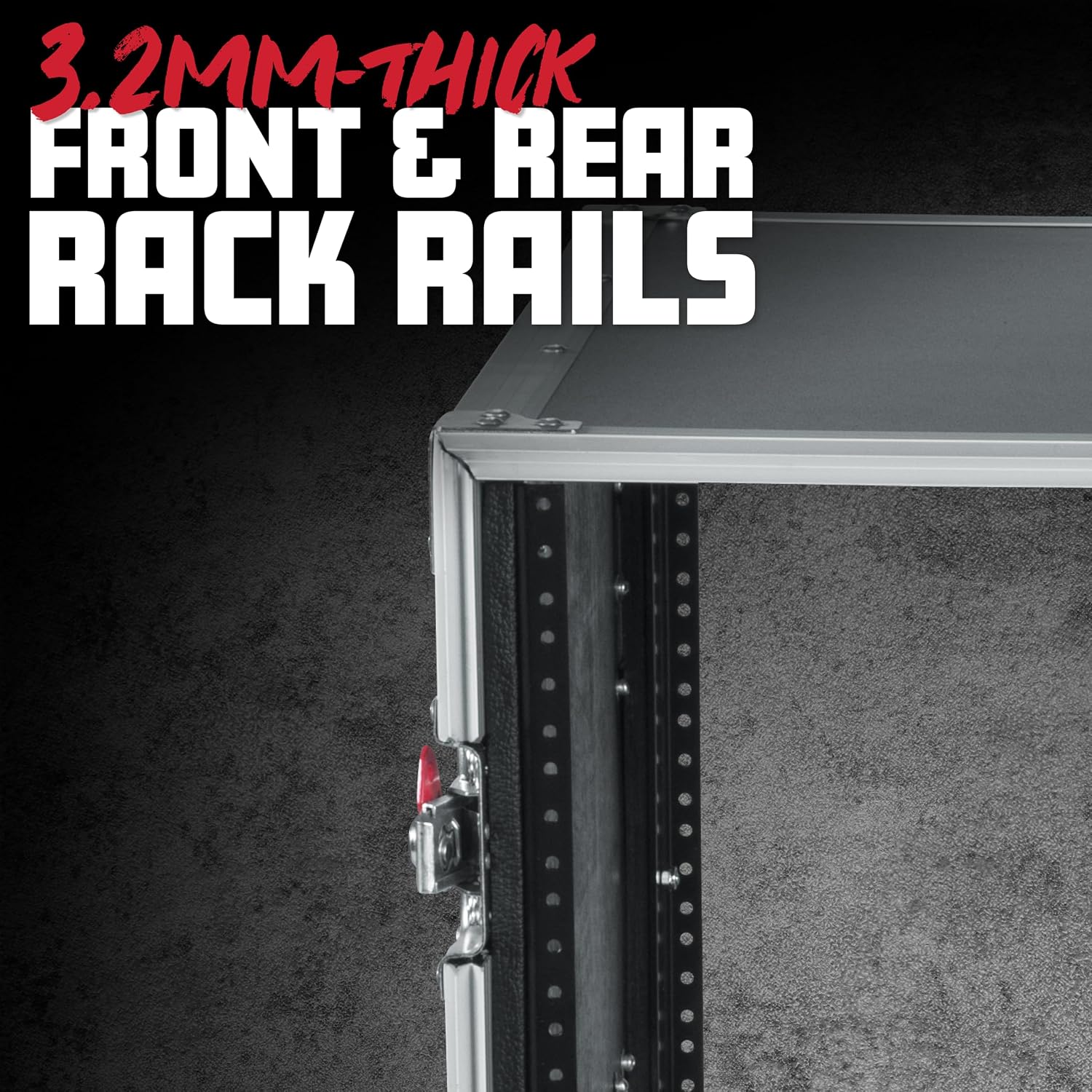 Gator Cases G-TOUR Series Deep Audio Road Rack with Heavy-Duty Casters and Tour Grade Hardware, 24' Rackable Depth, 16U (G-TOUR 16U CAST)