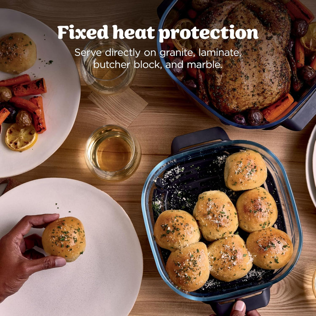 Ninja Crispi Pro 6-in-1 Glass Air Fryer | 450°F, Nontoxic, 6qt & 2.5qt Containers & Lids | Microwave, Freezer, Dishwasher Safe | Max Crisp, Air Fry, Bake, Roast, Recrisp, Dehydrate |Amethyst, AS101PU1