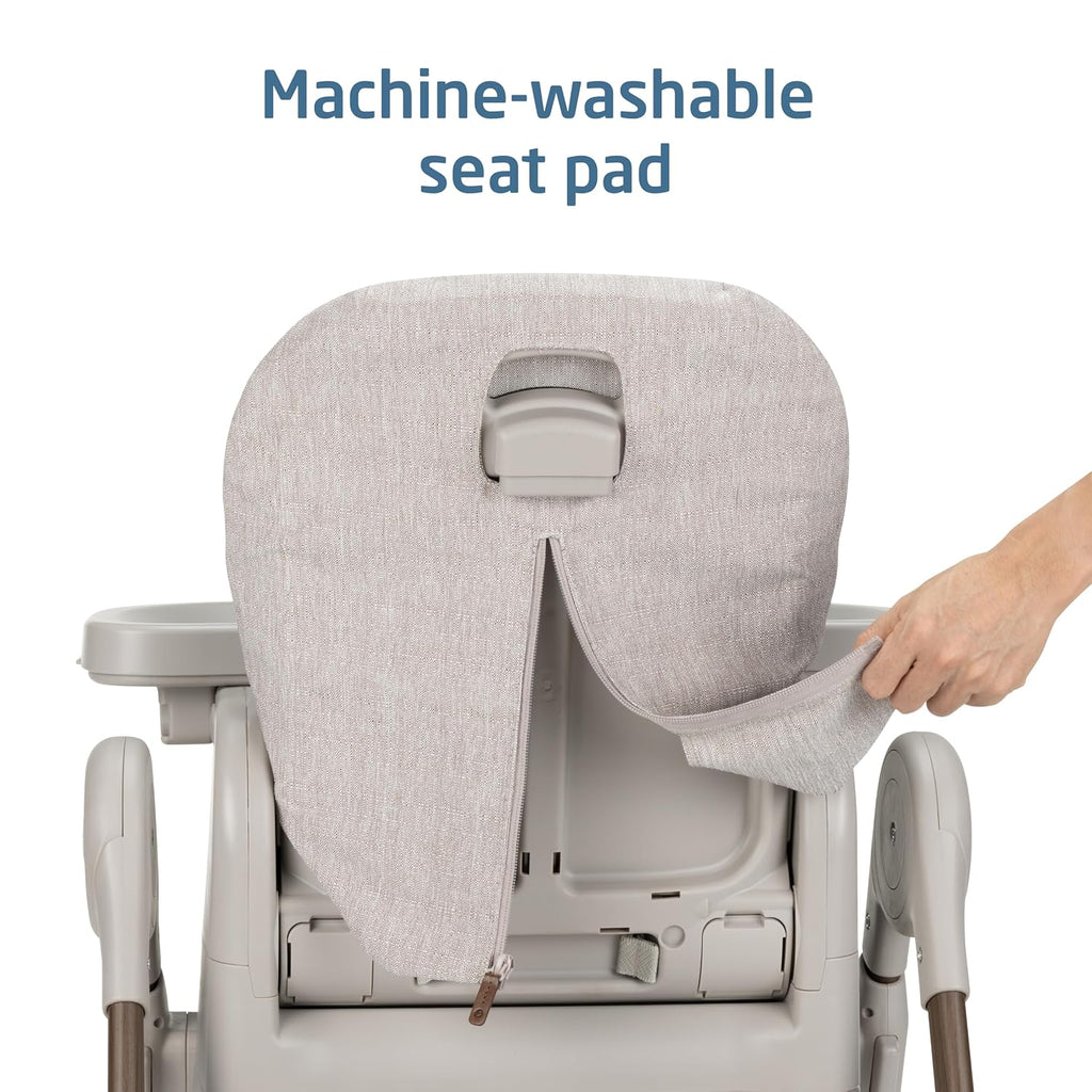Maxi-Cosi Minla 6-in-1 High Chair for Babies & Toddlers, Portable Foldable Highchair, EcoCare Fabric, 9 Heights, 5 Reclines, 4 Tray Positions, Truffle