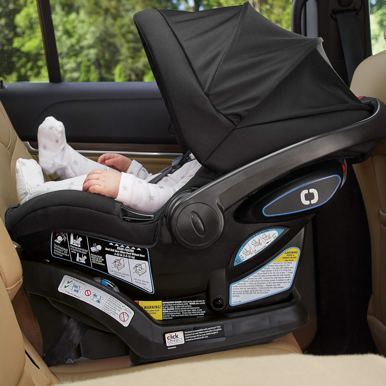 Graco SnugRide SnugLock LX Infant Car Seat, Rear Facing Baby Car Seat featuring TrueShield Technology, Baby Registry Must Have, Great Gift for New Parents