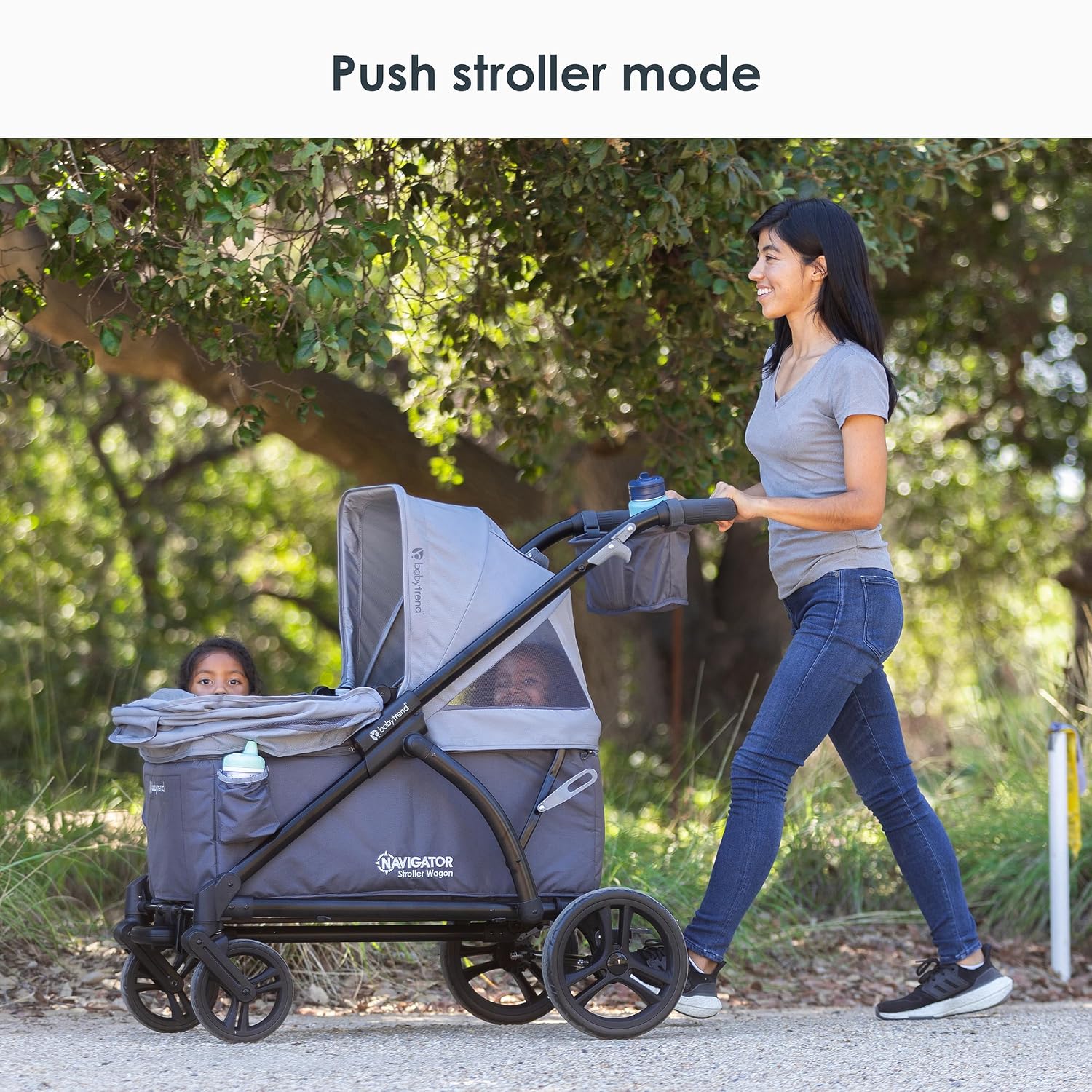 Baby Trend Navigator 2-in-1 Stroller Wagon, Madrid Grey