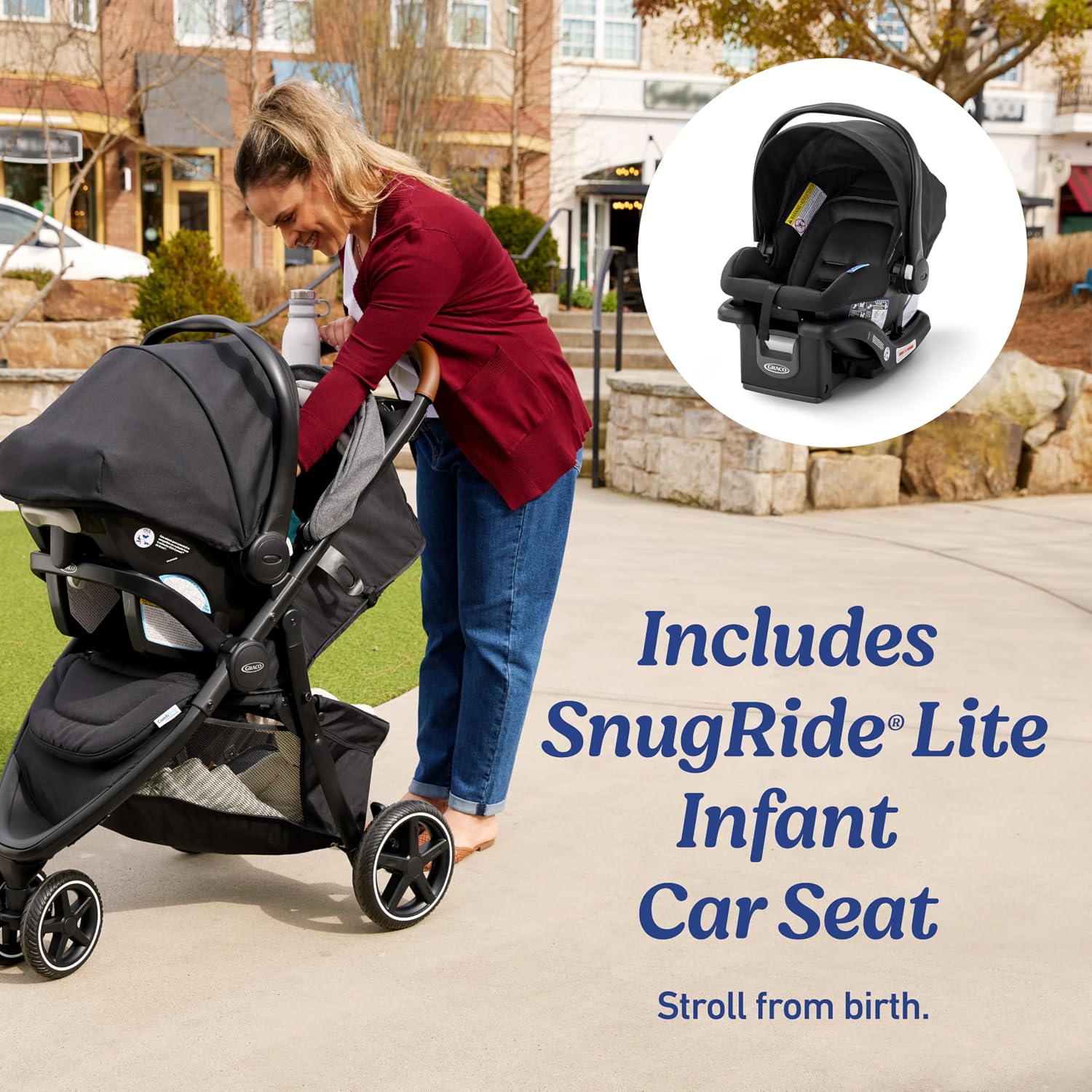 Graco® Outpace LX All-Terrain Travel System - Includes SnugRide Lite Infant Car Seat, Briggs, High-Performance Stroller/Car Seat Combo, Practical & Durable