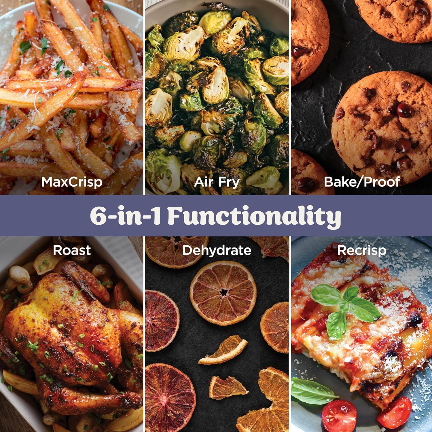 Ninja Crispi Pro 6-in-1 Glass Air Fryer | 450°F, Nontoxic, 6qt & 2.5qt Containers & Lids | Microwave, Freezer, Dishwasher Safe | Max Crisp, Air Fry, Bake, Roast, Recrisp, Dehydrate |Amethyst, AS101PU1
