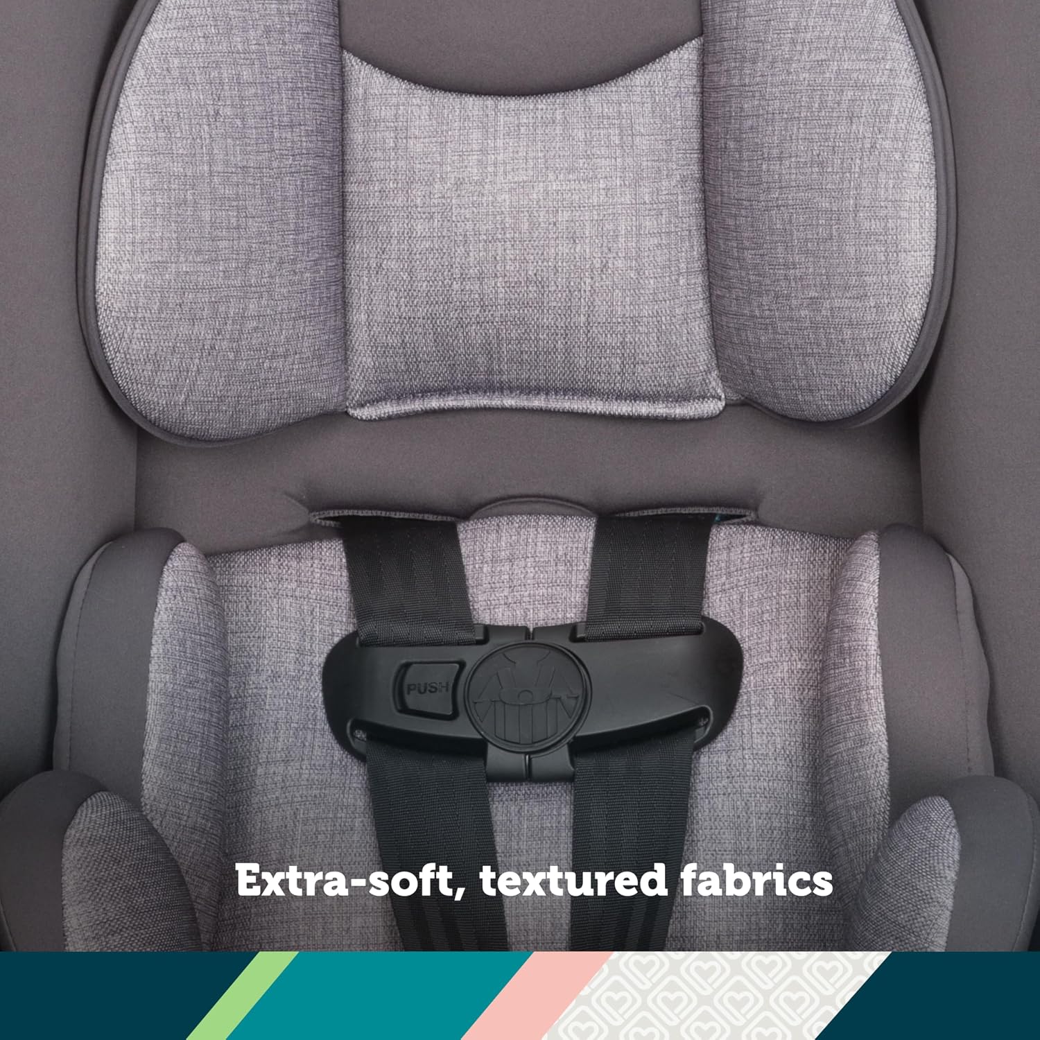 Safety 1st Jive 2-in-1 Convertible Car Seat, Rear Facing Car Seats for Babies (5-40 lbs, 19-40'), Forward Facing Carseat for Toddlers (22-65 lbs, 29-49'), Night Horizon