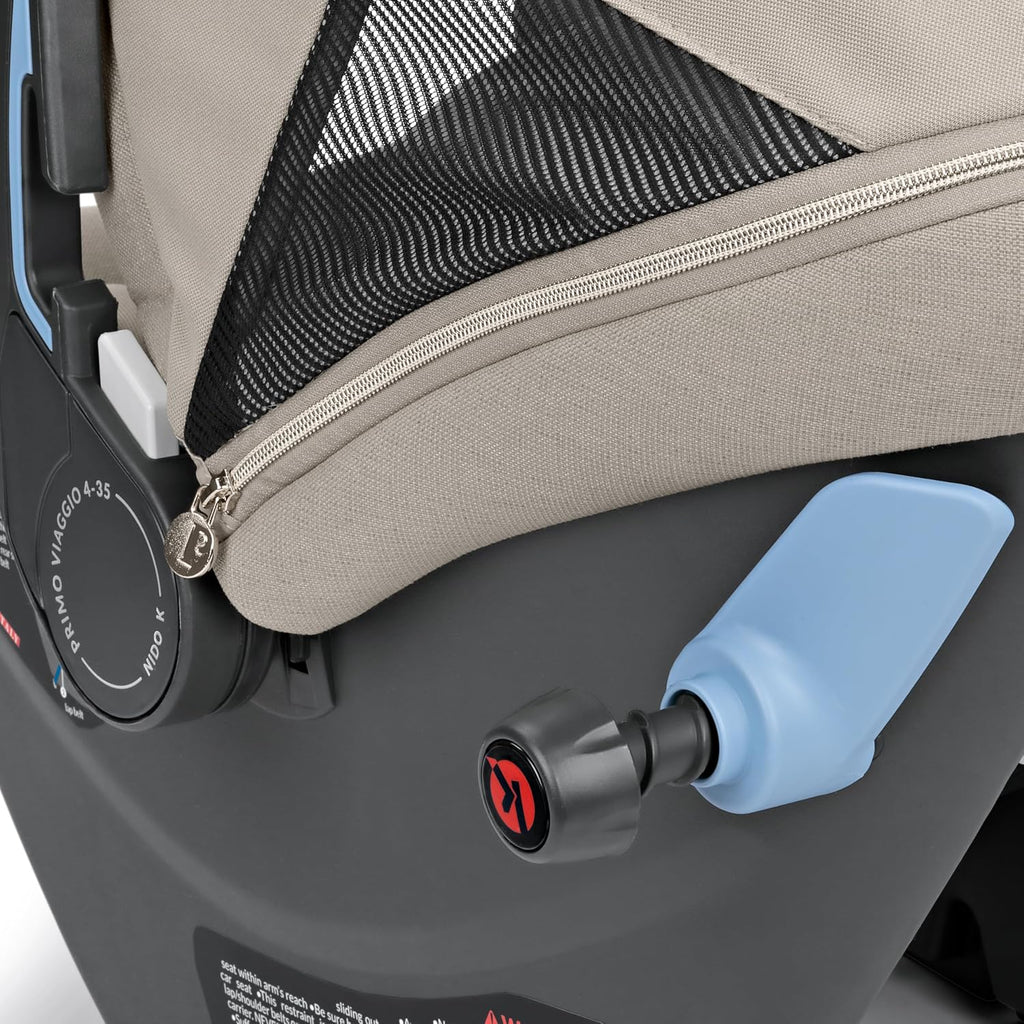 Peg Perego Primo Viaggio Nido - Rear Facing Infant Car Seat - Includes Base with Load Leg & Anti-Rebound Bar - for Babies 4 to 30 lbs - Made in Italy - Astral