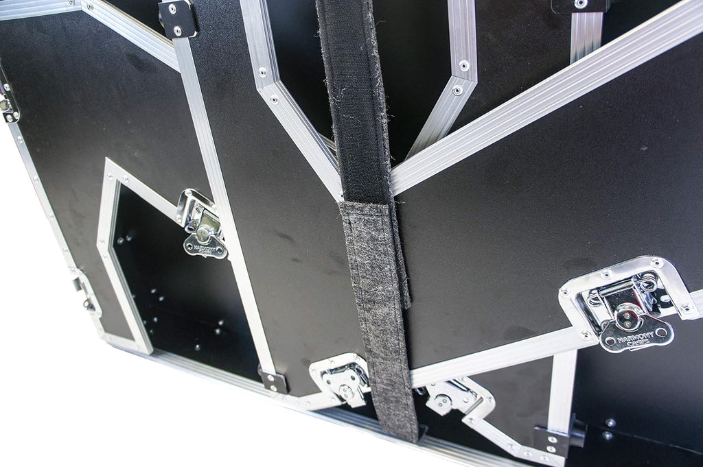 Harmony Audio HCTABLEPREM Portable 47' Wide DJ Workstation Table 36' Height Fast Setup