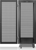Sound Town 30U Universal Steel Rack, w/Mesh Doors, Locking Casters, Vented Side Panels for Audio Video, Server and Network Equipment (STRK-M30UWD)