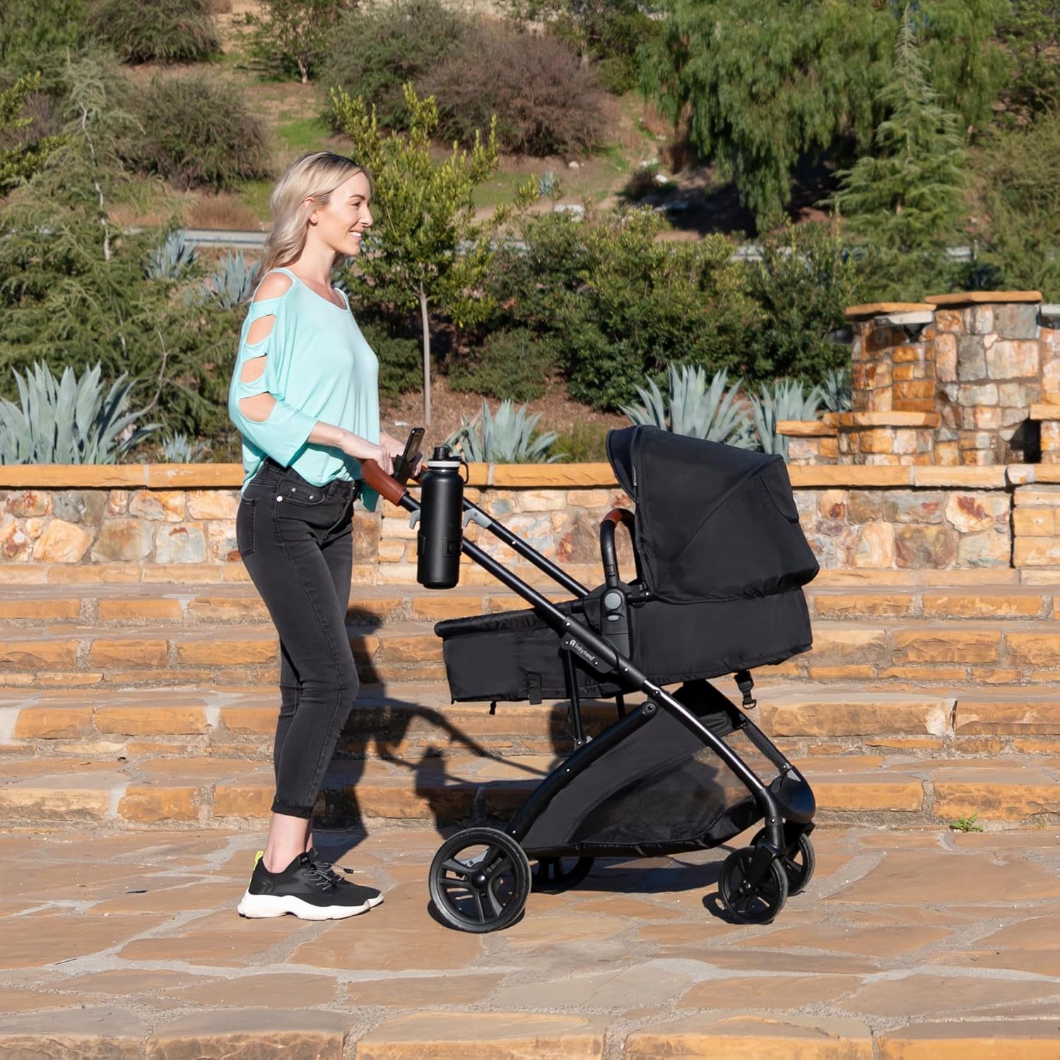 Baby Trend Passport Switch 6-in-1 Modular Travel System with EZ-Lift Plus Infant Car Seat, Midnight Cocoa